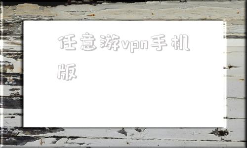 任意游vpn手机版安卓手机怎么挂vnp